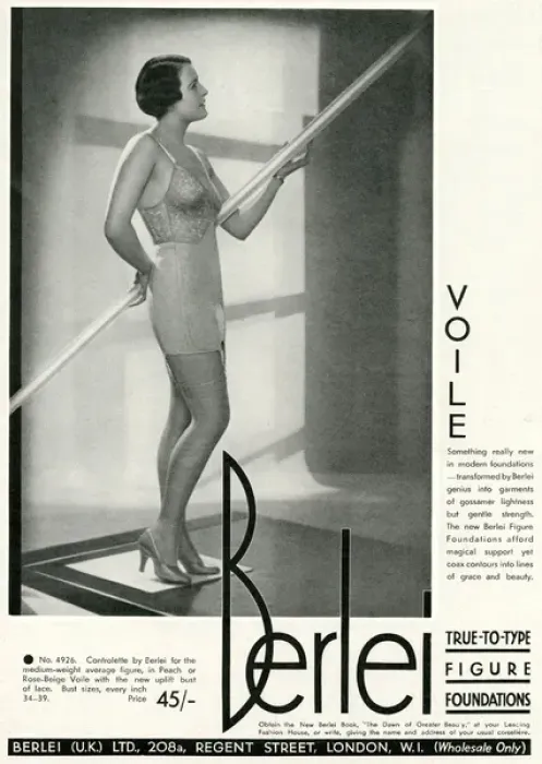 Framed Print : Advert for Berlei womens underwear 1933 Framed Print : Advert for Berlei womens underwear 1933