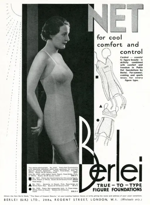 Framed Print : Advert for Berlei womens underwear 1933 Framed Print : Advert for Berlei womens underwear 1933