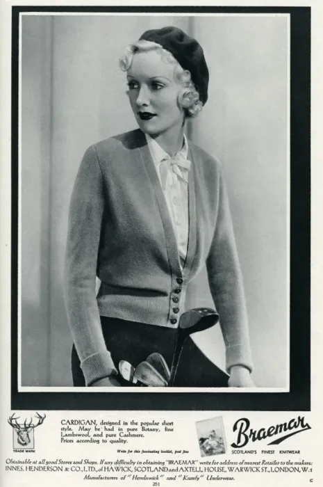 Framed Print : Advert for Braemar Scotlands finest knitwear 1935 Framed Print : Advert for Braemar Scotlands finest knitwear 1935