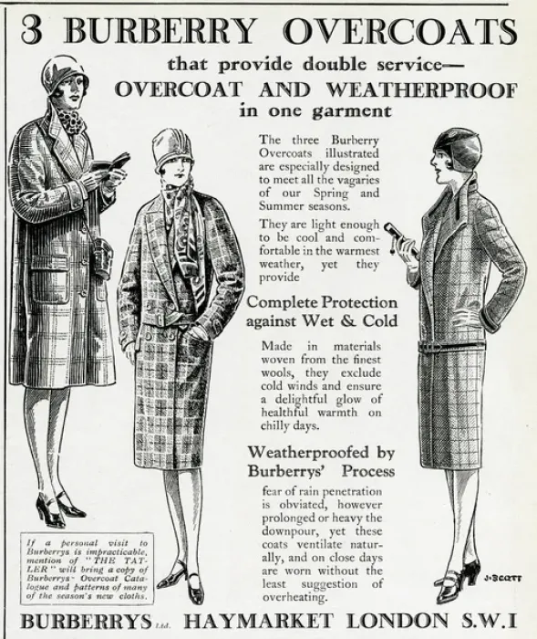 Framed Print : Advert for Burberry overcoats 1928 Framed Print : Advert for Burberry overcoats 1928