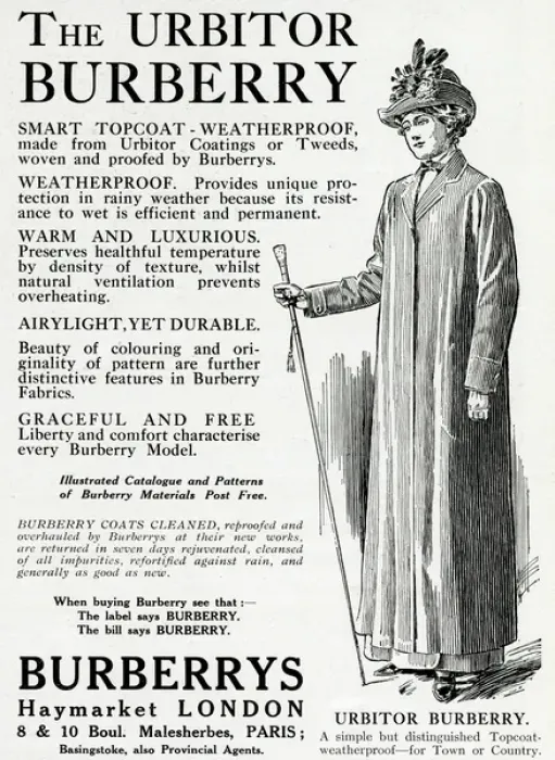 Framed Print : Advert for Burberry smart topcoat 1913 Framed Print : Advert for Burberry smart topcoat 1913