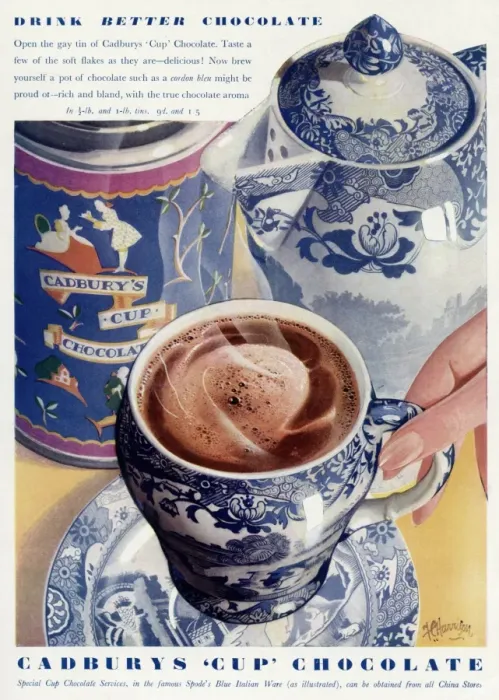 Framed Print : Advert for Cadburys cup chocolate
