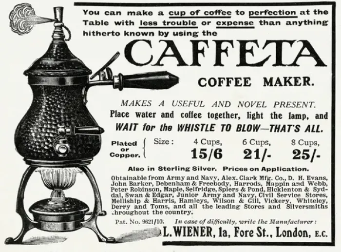 Framed Print : Advert for Caffeta coffee maker 1912