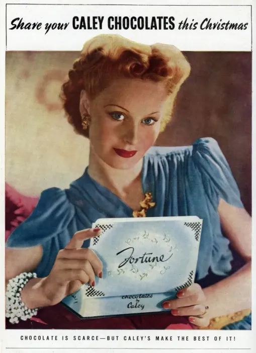 Framed Print : Advert for Caleys chocolates 1941 Framed Print : Advert for Caleys chocolates 1941