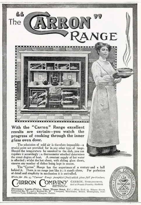 Framed Print : Advert for Carron Company - Cooker Range 1911 Framed Print : Advert for Carron Company - Cooker Range 1911
