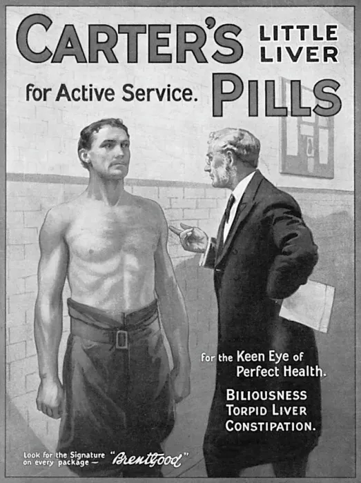 Framed Print : Advertisement, Carters Little Liver Pills, WW1