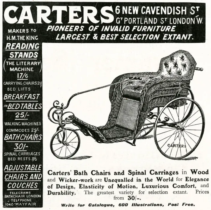 Framed Print : Advert for Carters spinal carriage 1906