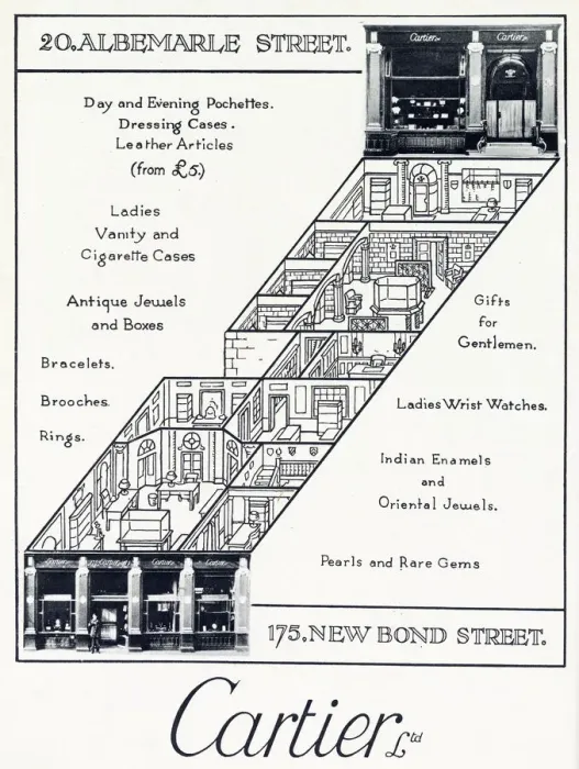 Framed Print : Advert for Cartier Ltd, London, jewellers Framed Print : Advert for Cartier Ltd, London, jewellers