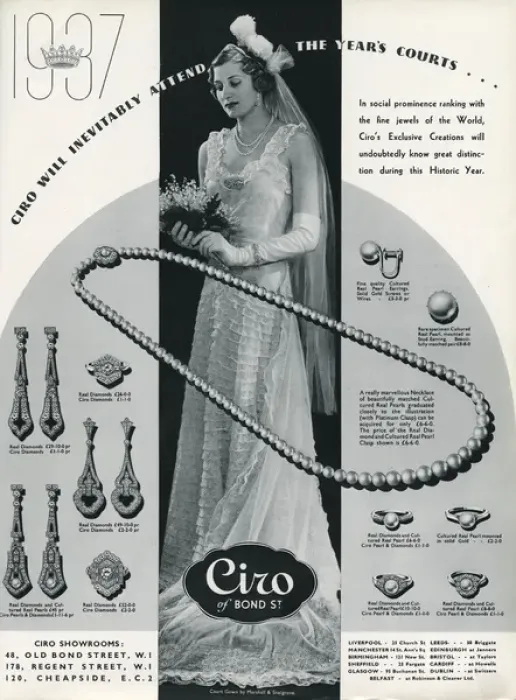 Framed Print : Advert for Ciro jewellery 1937 Framed Print : Advert for Ciro jewellery 1937