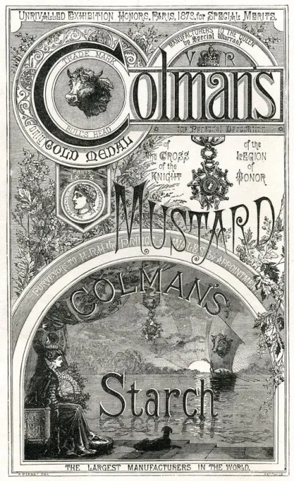 Framed Print : Advert for Colmans Mustard 1880 Framed Print : Advert for Colmans Mustard 1880