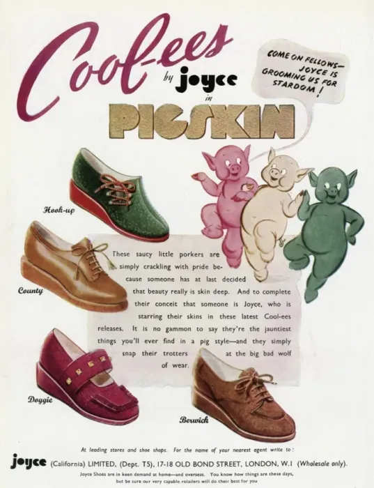 Framed Print : Advert for Cool-ees by Joyce California shoes 1941 Framed Print : Advert for Cool-ees by Joyce California shoes 1941