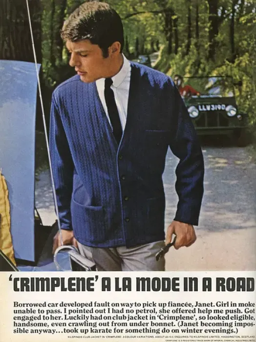 Framed Print : Advertisement for Crimplene jacket Framed Print : Advertisement for Crimplene jacket