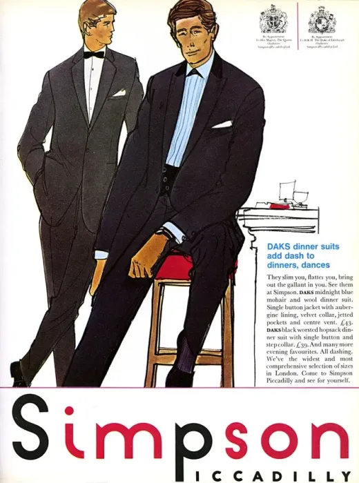 Framed Print : Advertisement for Daks dinner suits at Simpson Piccadilly Framed Print : Advertisement for Daks dinner suits at Simpson Piccadilly