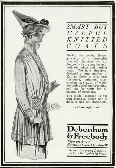 Framed Print : Advert for Debenham & Freebody coats 1916 Framed Print : Advert for Debenham & Freebody coats 1916