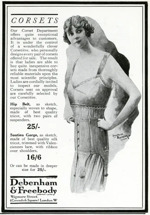Framed Print : Advert for Debenham & Freebody corsets 1915 Framed Print : Advert for Debenham & Freebody corsets 1915