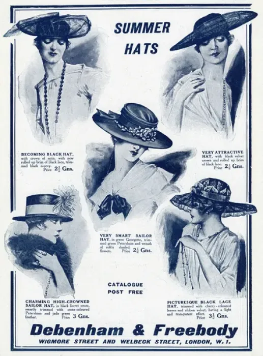 Framed Print : Advert for Debenham & Freebody hats 1917 Framed Print : Advert for Debenham & Freebody hats 1917