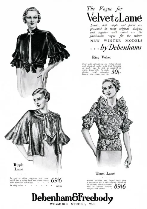 Framed Print : Advert for Debenham & Freebody womens clothing 1934 Advert for Debenham & Freebody Framed Print : Advert for Debenham & Freebody womens clothing 1934 Advert for Debenham & Freebody