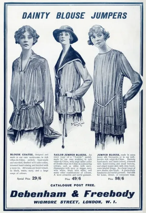 Framed Print : Advert for Debenham & Freebody womens garments 1917 Framed Print : Advert for Debenham & Freebody womens garments 1917