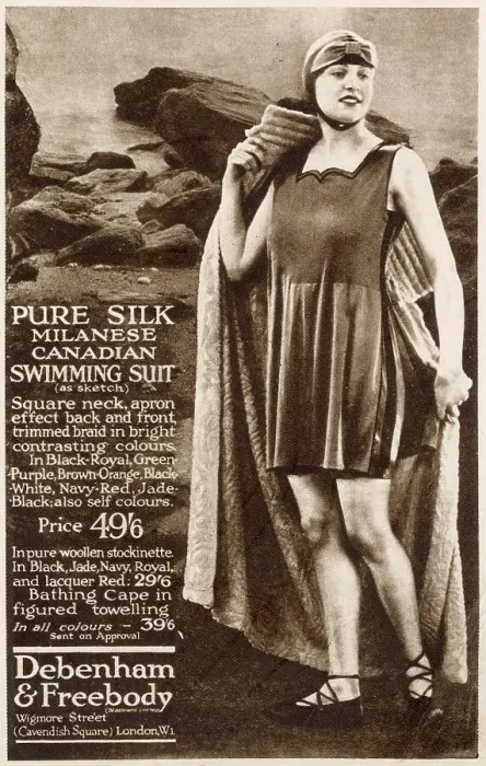 Framed Print : Advert for Debenham & Freebody - women's swimwear 1924 Framed Print : Advert for Debenham & Freebody - women's swimwear 1924