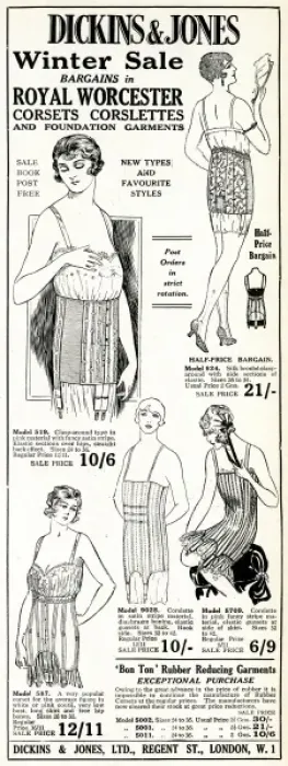 Framed Print : Advert for Dickins & Jones corsets