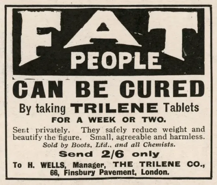 Framed Print : Advertisment for diet pills Framed Print : Advertisment for diet pills