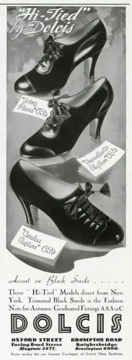 Framed Print : Advert for Dolcis shoes 1936