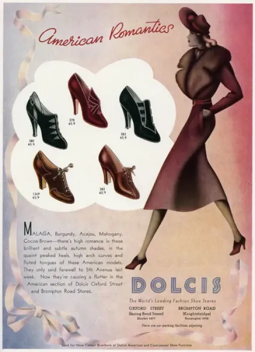 Framed Print : Advert for Dolcis shoes 1937