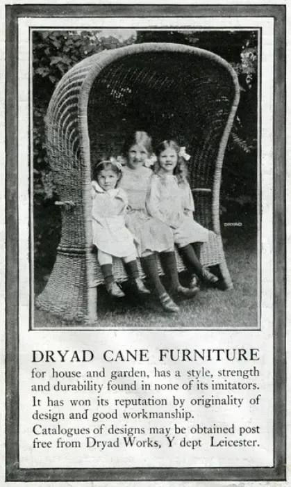Framed Print : Advertisement, Dryad Cane Furniture