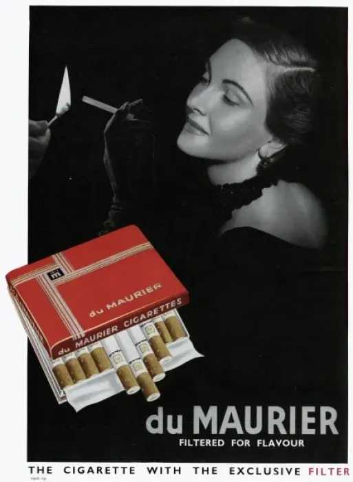 Framed Print : Advertisement for Du Maurier cigarettes Framed Print : Advertisement for Du Maurier cigarettes