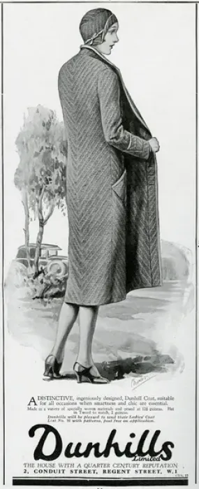 Framed Print : Advert for Dunhill women coats 1930 Framed Print : Advert for Dunhill women coats 1930