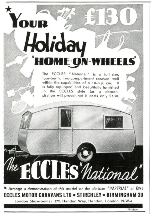 Framed Print : Advert for Eccles caravans 1939 Framed Print : Advert for Eccles caravans 1939