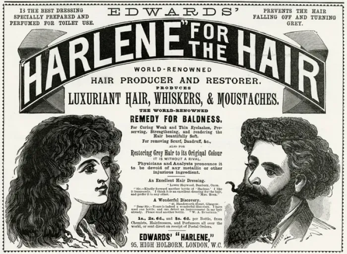 Framed Print : Advert for Edwards Harlene hair product 1893 Framed Print : Advert for Edwards Harlene hair product 1893