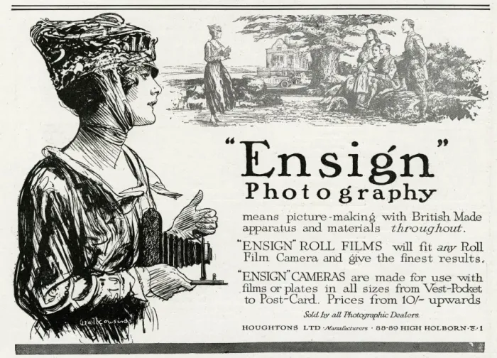 Framed Print : Advert for Ensign camera 1918 Framed Print : Advert for Ensign camera 1918