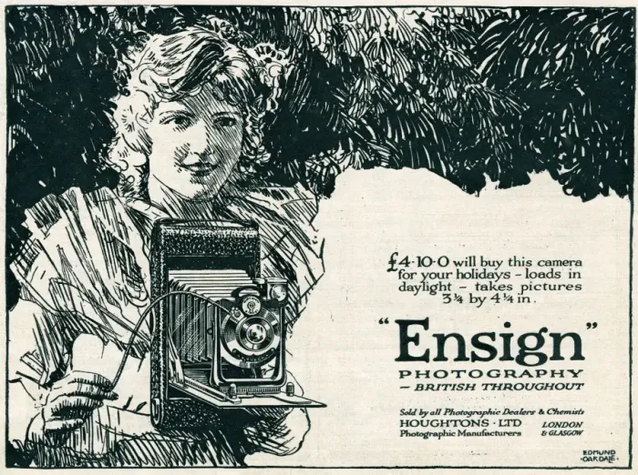 Framed Print : Advert for Ensign camera 1919 Framed Print : Advert for Ensign camera 1919