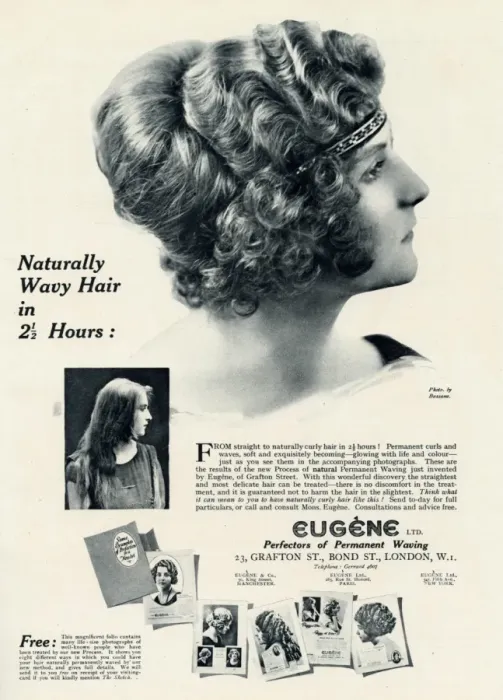 Framed Print : Advert for Eugene permanant hair waving 1923