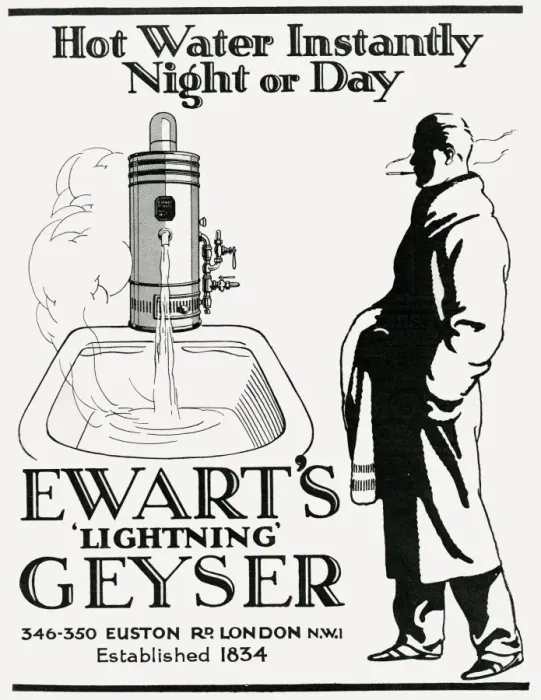 Framed Print : Advert for Ewarts Lightning Geyser 1926 Framed Print : Advert for Ewarts Lightning Geyser 1926