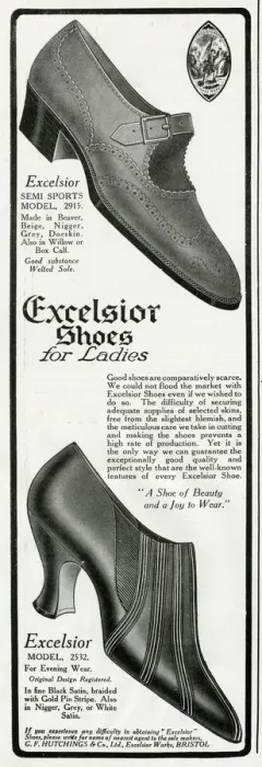 Framed Print : Advert for Excelsior ladies footwear 1922 Framed Print : Advert for Excelsior ladies footwear 1922