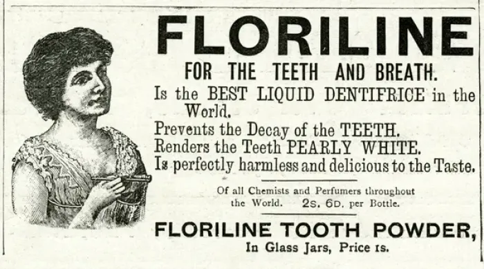 Framed Print : Advert for Floriline liquid for teeth and breath 1897 Framed Print : Advert for Floriline liquid for teeth and breath 1897