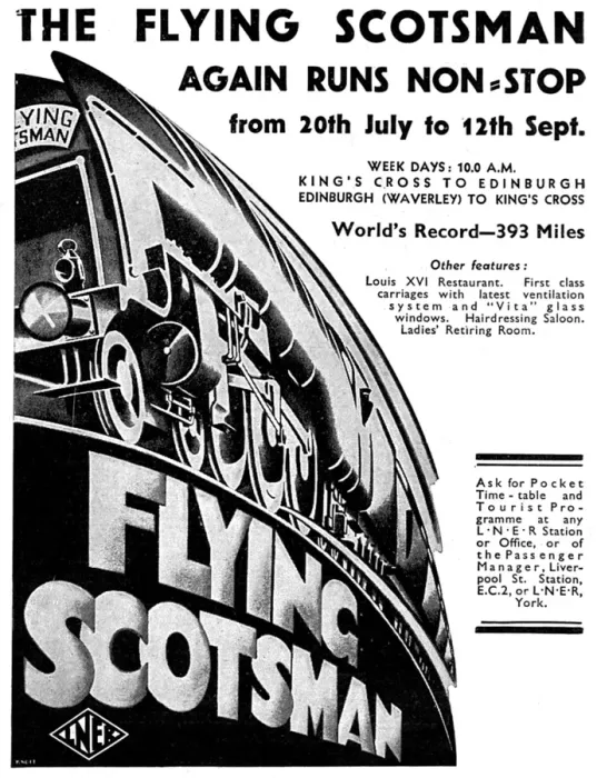 Framed Print : Ad for the Flying Scotsman
