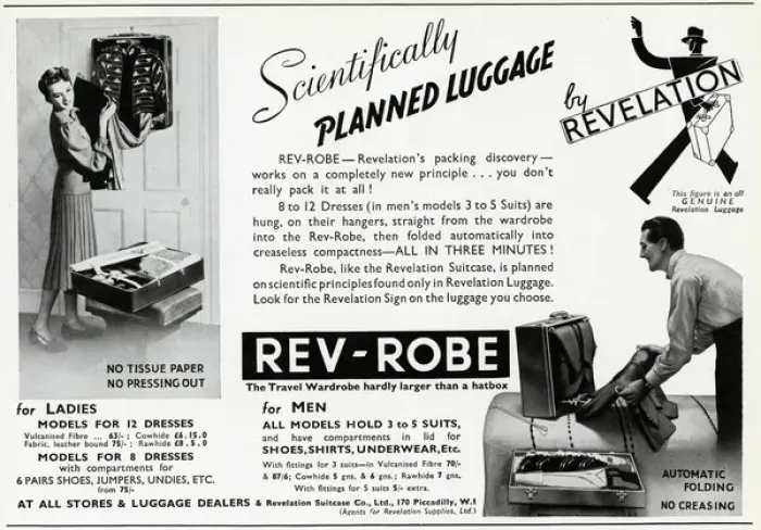 Framed Print : Advert fo Revelation suitcases 1939