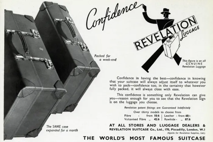 Framed Print : Advert fo Revelation suitcases 1939 Framed Print : Advert fo Revelation suitcases 1939