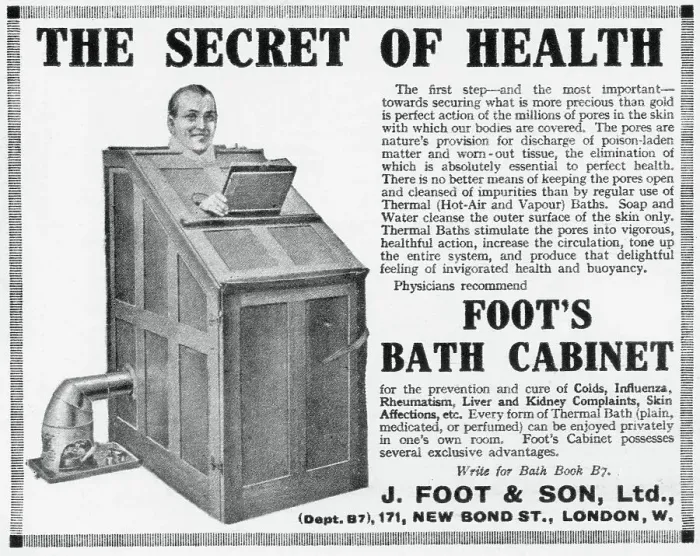 Framed Print : Advert for Foot's Bath Cabinet 1924 Framed Print : Advert for Foot's Bath Cabinet 1924