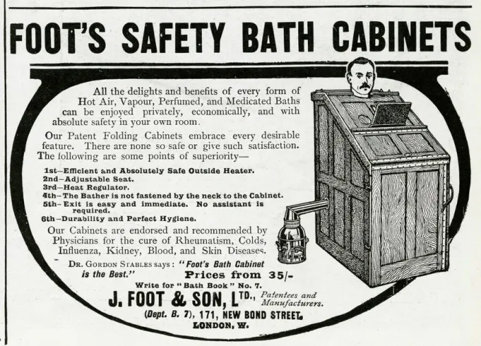 Framed Print : Advert for Foots Safty Bath Cabinets 1912 Framed Print : Advert for Foots Safty Bath Cabinets 1912