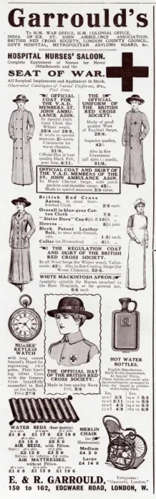 Framed Print : Advert for Garroulds uniforms for nurses 1916 Framed Print : Advert for Garroulds uniforms for nurses 1916
