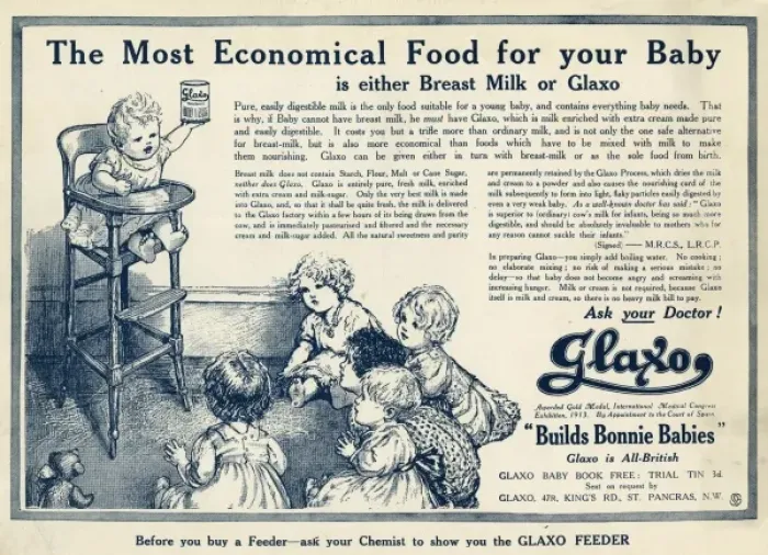 Framed Print : Advert for Glaxo baby food 1914 Framed Print : Advert for Glaxo baby food 1914