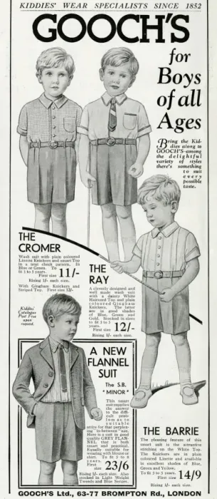 Framed Print : Advert for Goochs boys clothing 1934 Framed Print : Advert for Goochs boys clothing 1934