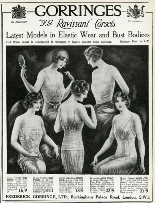 Framed Print : Advert for Gorringes lingerie 1923 Framed Print : Advert for Gorringes lingerie 1923