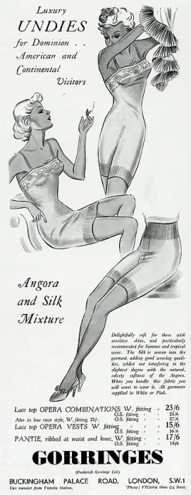 Framed Print : Advert for Gorringes Luxury undies Framed Print : Advert for Gorringes Luxury undies