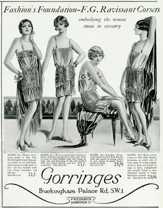 Framed Print : Advert for Gorringes womens underwear 1927 Framed Print : Advert for Gorringes womens underwear 1927
