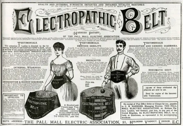 Framed Print : Advert for Harness Electropathic Corset Belts 1885 Framed Print : Advert for Harness Electropathic Corset Belts 1885